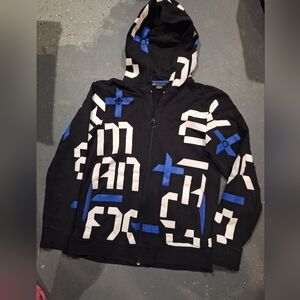 Armani Exchange Black Hoodie with Blue Accent.has 2 Small Holes.see Pics